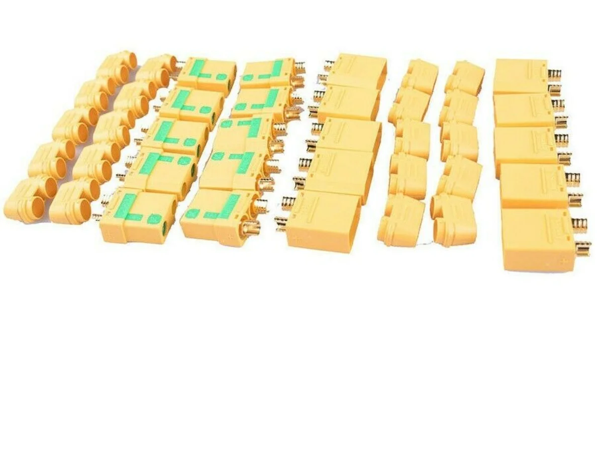 10 pairs 20pcs XT90-S Anti-Spark XT90 Deans Male Female Bullet Connectors Plugs with cover cap for RC drones trains boats
